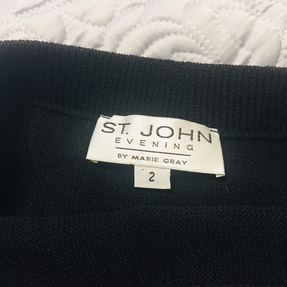 St. John Evening Knit Maxi Skirt Black Size 2